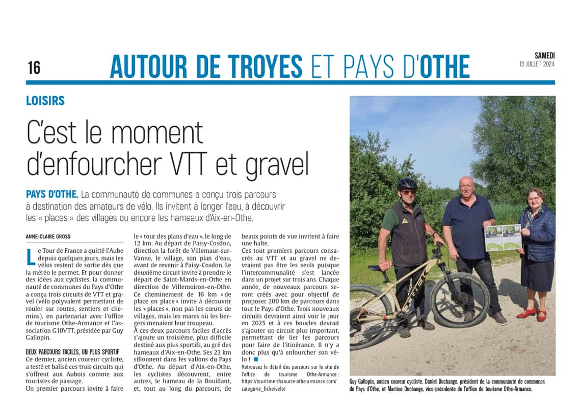 C'est le moment d'enfourcher VTT et gravel.
