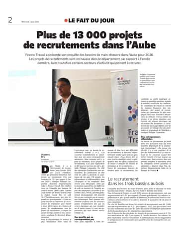 Plus de 13 000 projets de recrutements dans l’Aube pour 2026