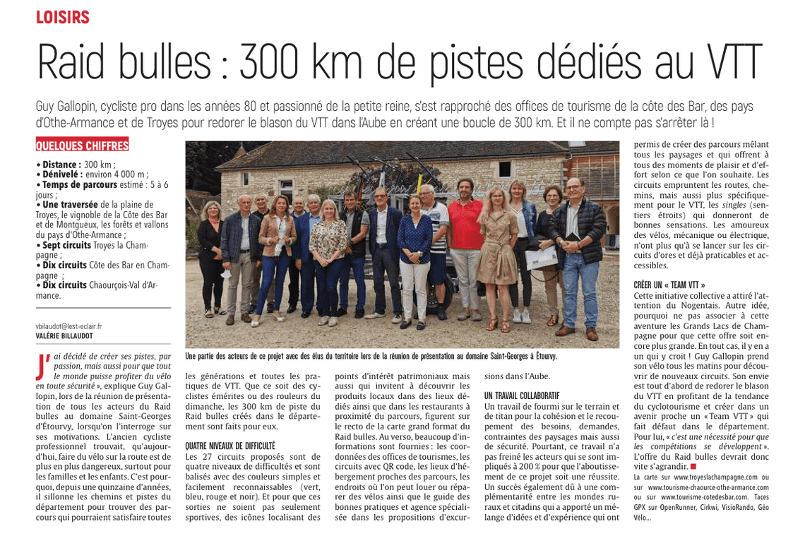 RAID BULLES : 300kms de pistes dédiées au VTT.