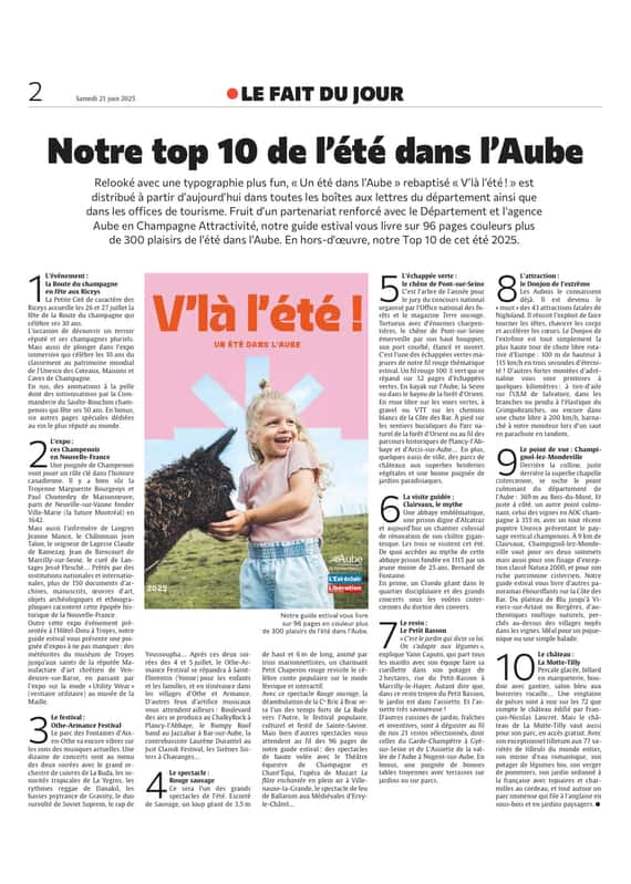 Notre top 10 de l’été dans l’Aube !