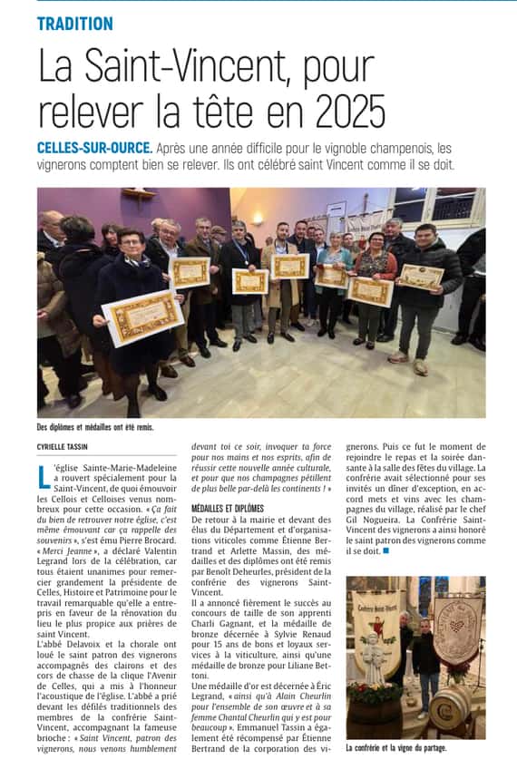 La Saint-Vincent, pour relever la tête en 2025