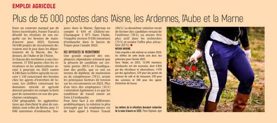 Plus de 55 000 postes dans l'Aisne, les Ardennes, l'Aube et la Marne.