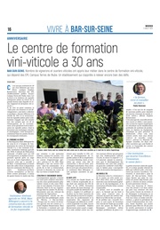 Bar-sur-Seine : le centre de formation vini-viticole a 30 ans.