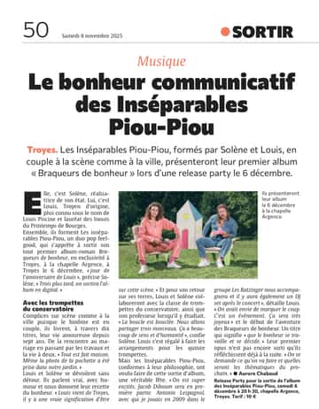 Le bonheur communicatif des Inséparables Piou-Piou