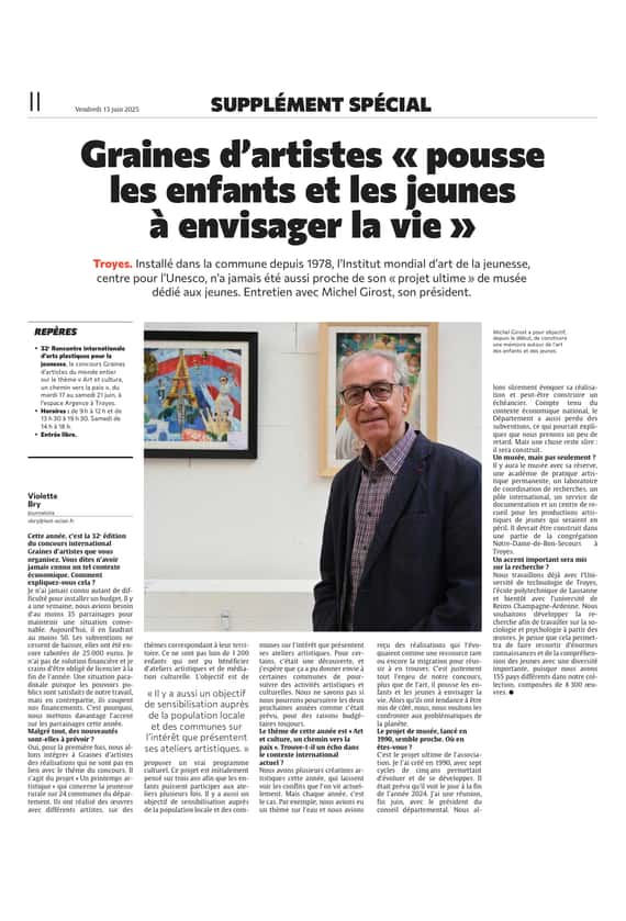 Graines d’artistes « pousse les enfants et les jeunes à envisager la vie »