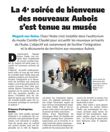 La 4e soirée de bienvenue des nouveaux Aubois s’est tenue à Nogent-sur-Seine