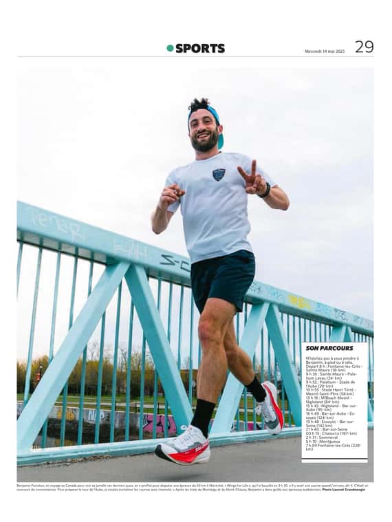 Benjamin Poiraton, l'homme qui ne cesse jamais de courir.