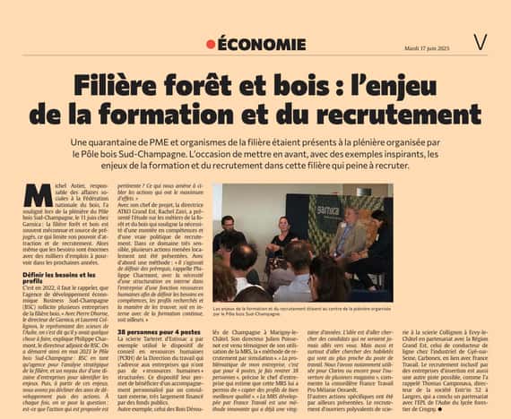 Filière forêt et bois : l’enjeu de la formation et du recrutement