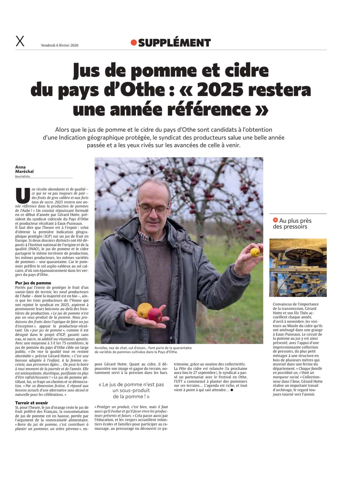 Supplément spécial « Les étoiles de la Terre et de la Vigne »