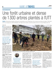 Une forêt urbaine et dense de 1300 arbres plantés à l'UTT.