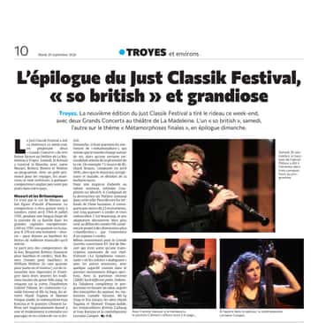 L'épilogue du Just Classik Festival, « so british » et grandiose