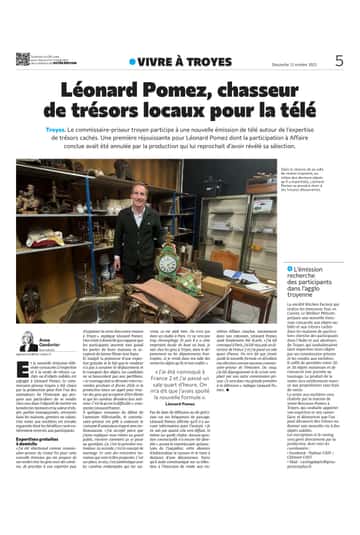Léonard Pomez, chasseur de trésors locaux pour la télé