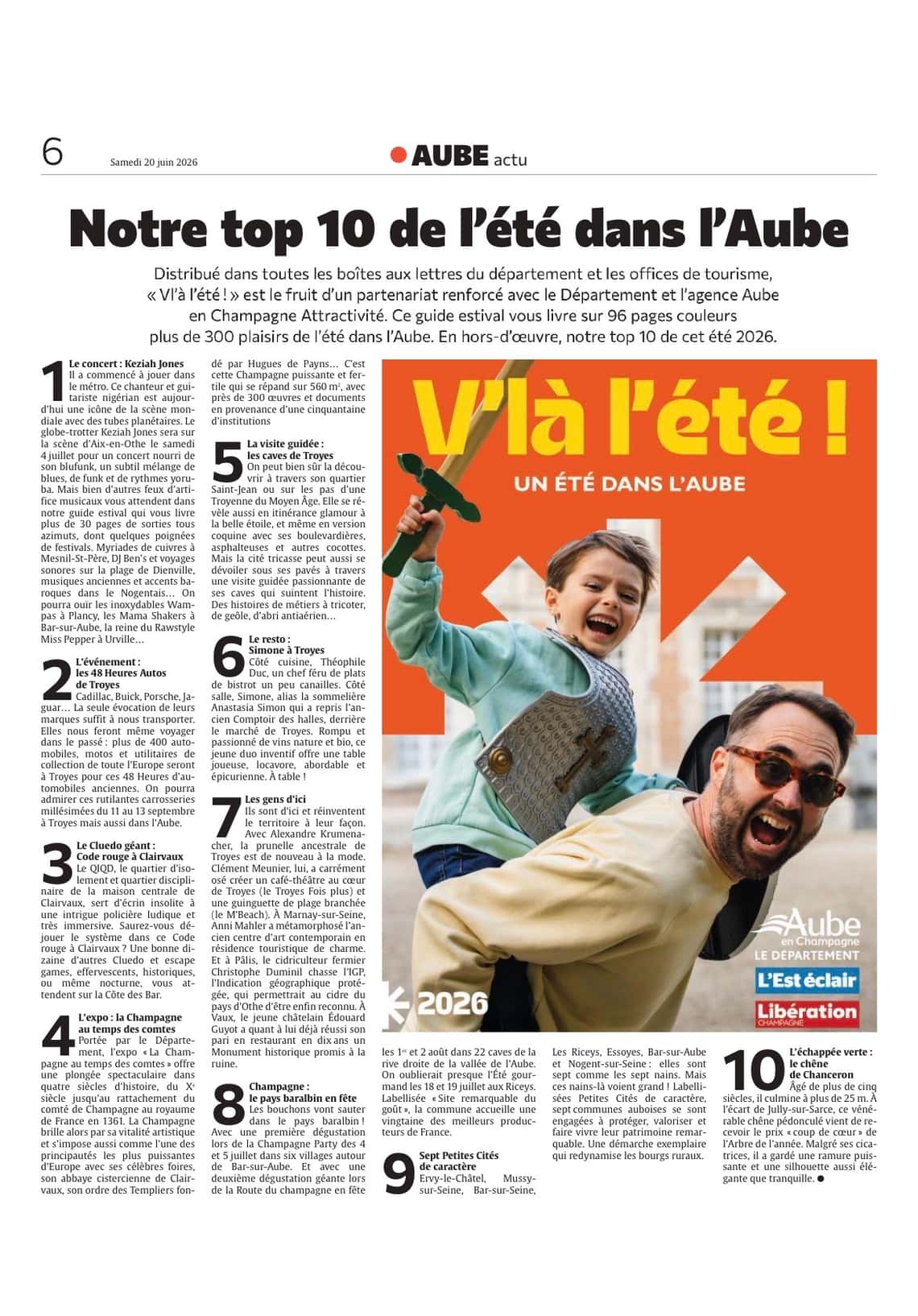 « Vl’à l’été ! » le guide estival 2026 : découvrez notre top 10