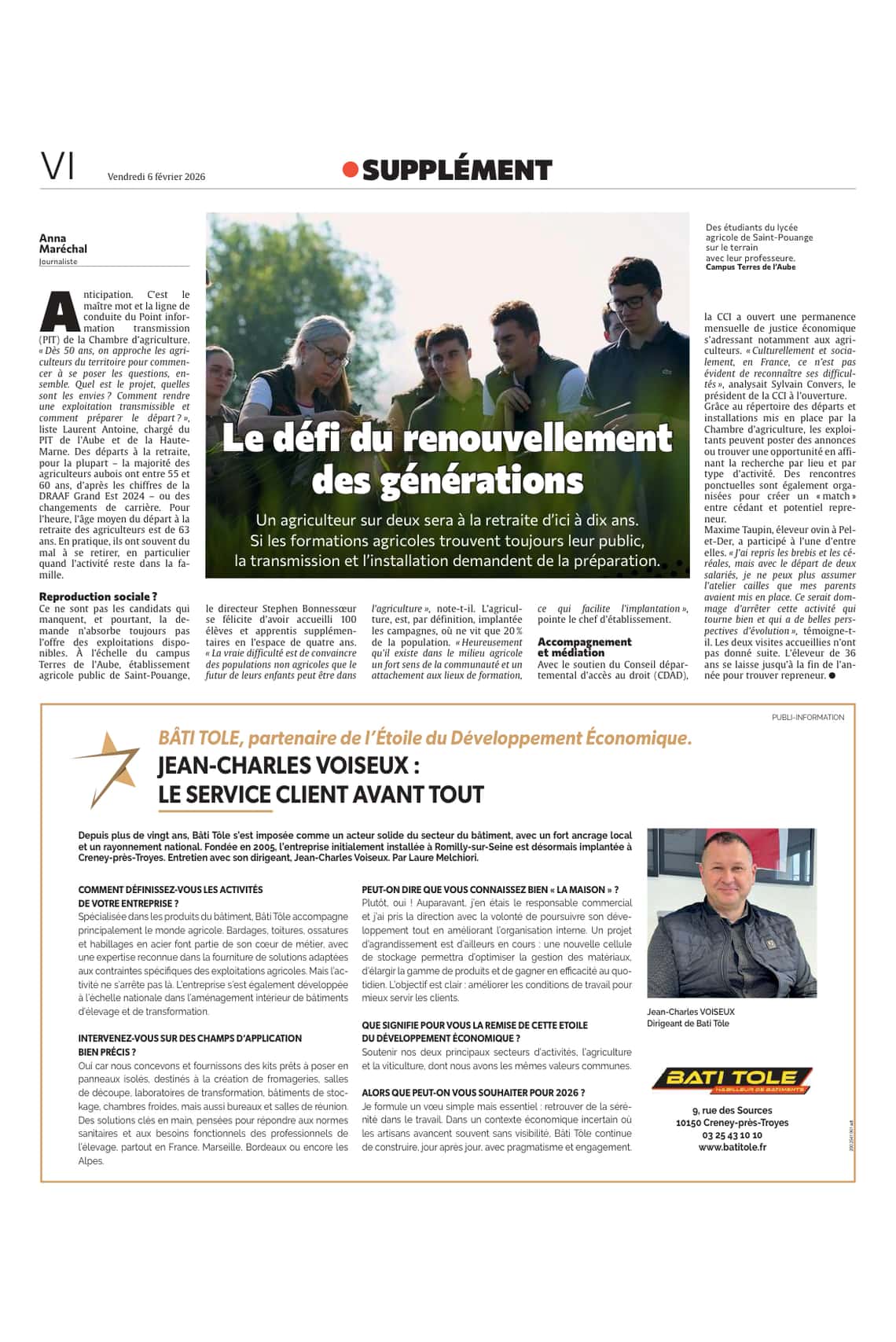 Supplément spécial « Les étoiles de la Terre et de la Vigne »