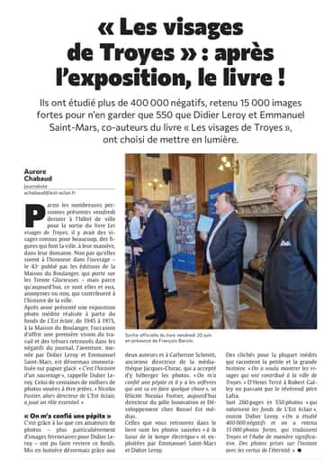 Après l’exposition, « Les visages de Troyes » mis à l’honneur à travers un livre