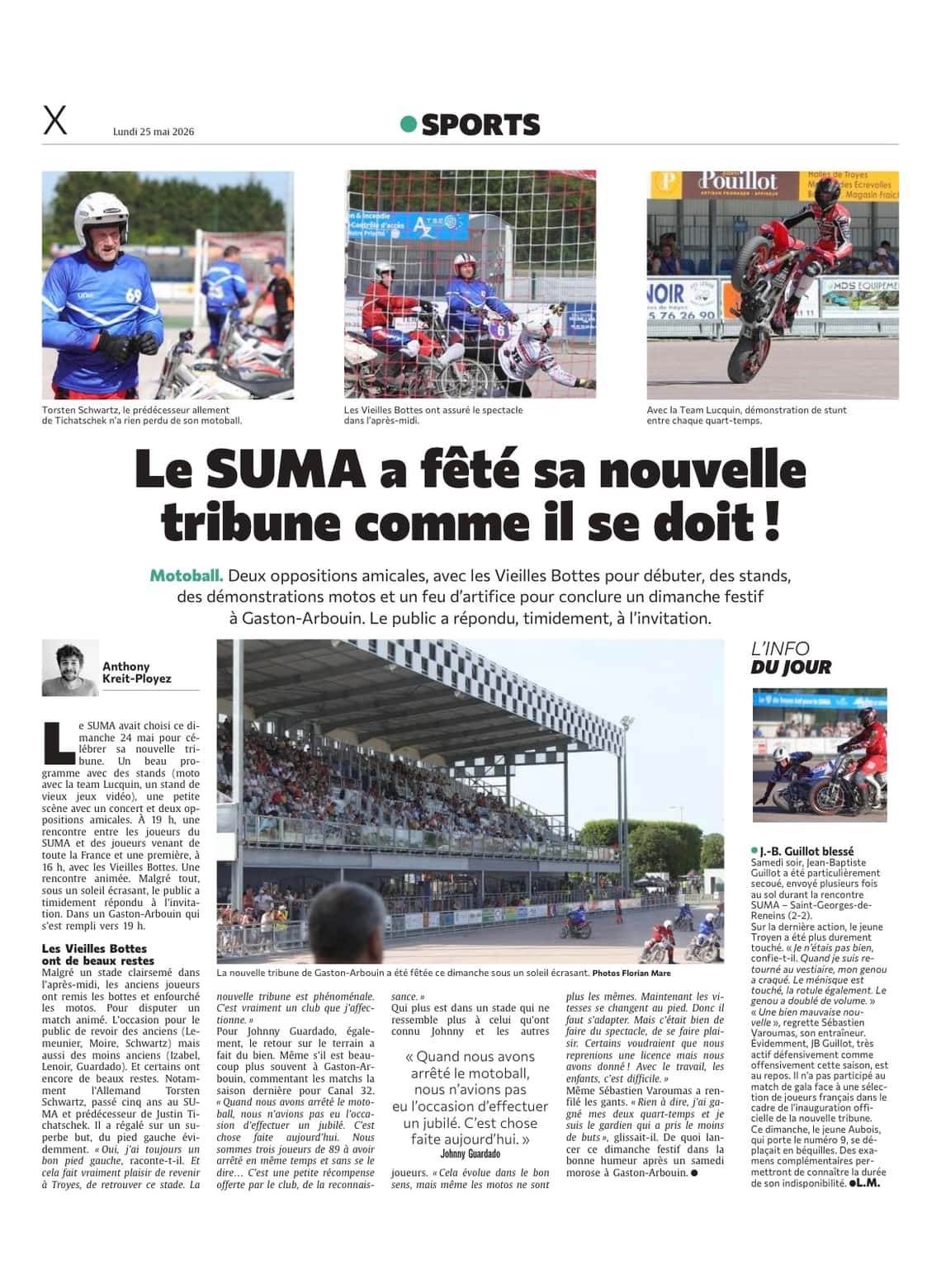 LE SUMA a fêté la tribune comme il se doit !