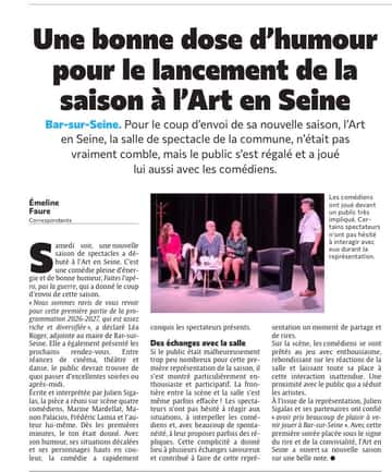 Une bonne dose d'humour pour le lancement de la saison à l'Art en Seine