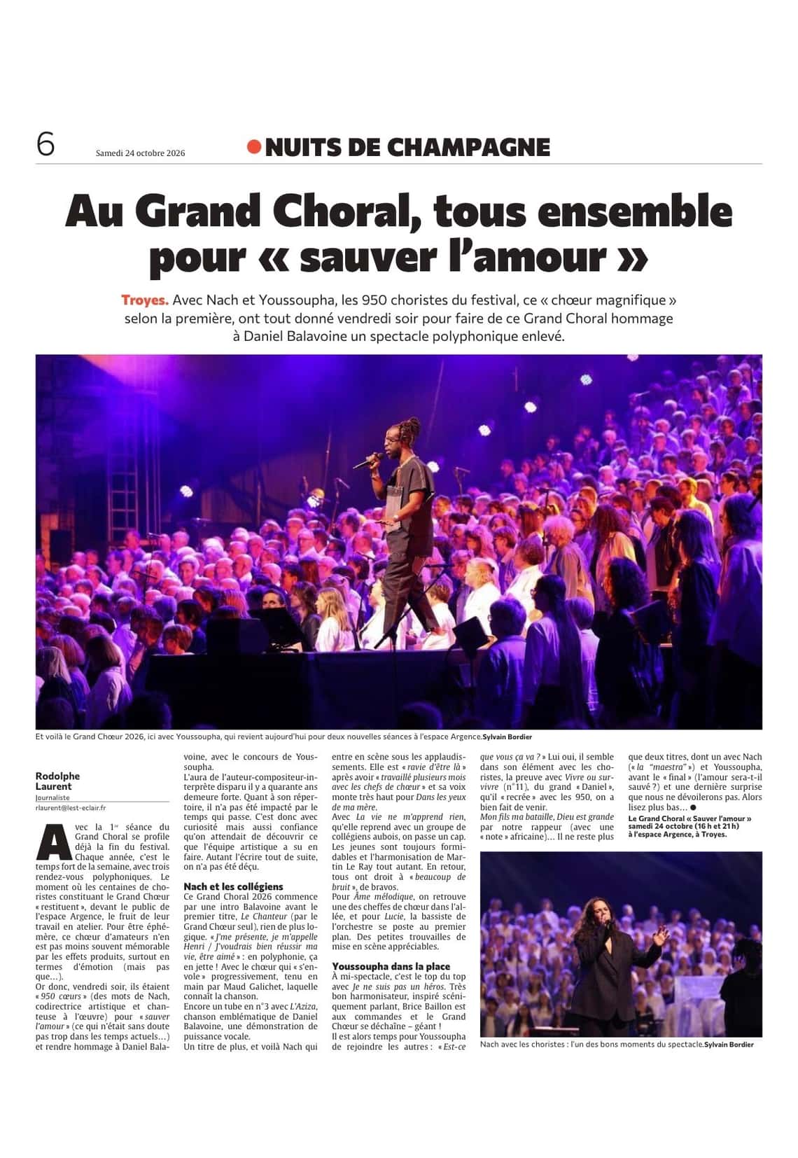 Au Grand Choral, tous ensemble pour « sauver l'amour »