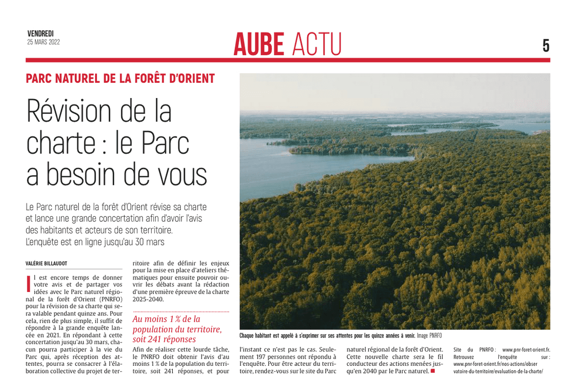PNR : Révision de la charte : le Parc a besoin de vous.