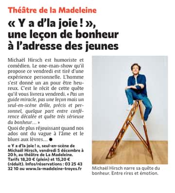 « Y a d’la joie ! », une leçon de bonheur à l’adresse des jeunes