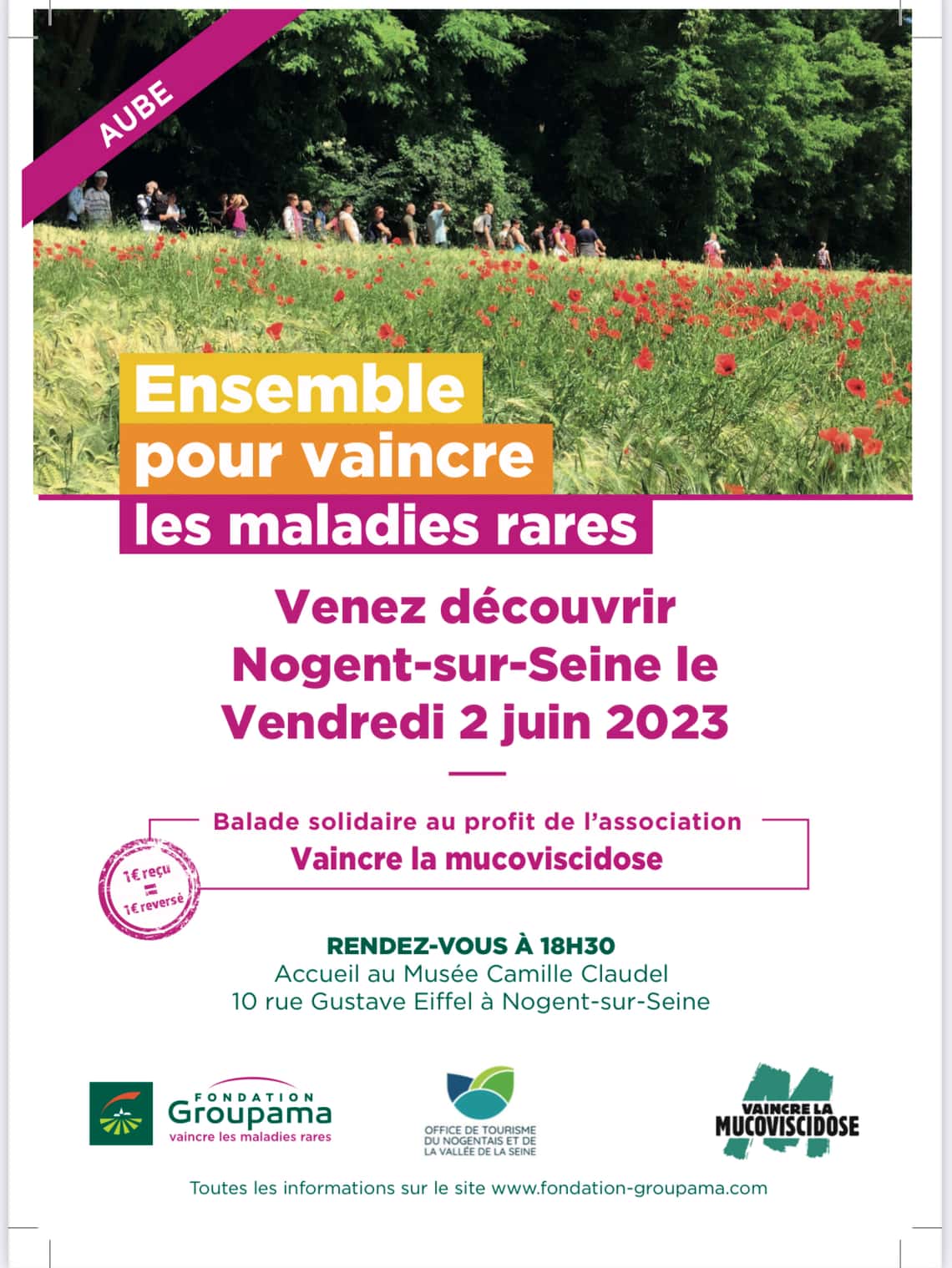 Balade solidaire pour Vaincre la mucoviscidose.