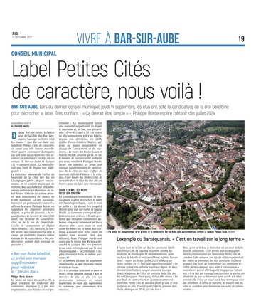 Label Petites Cité de caractère, Bar-sur-Aube arrive!