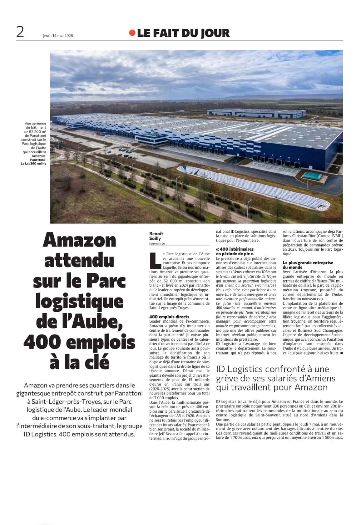 Amazon attendu sur le Parc logistique de l’Aube, 400 emplois à la clé