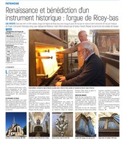 Renaissance et bénédiction d'un instrument historique : l'Orgue de Ricey-bas