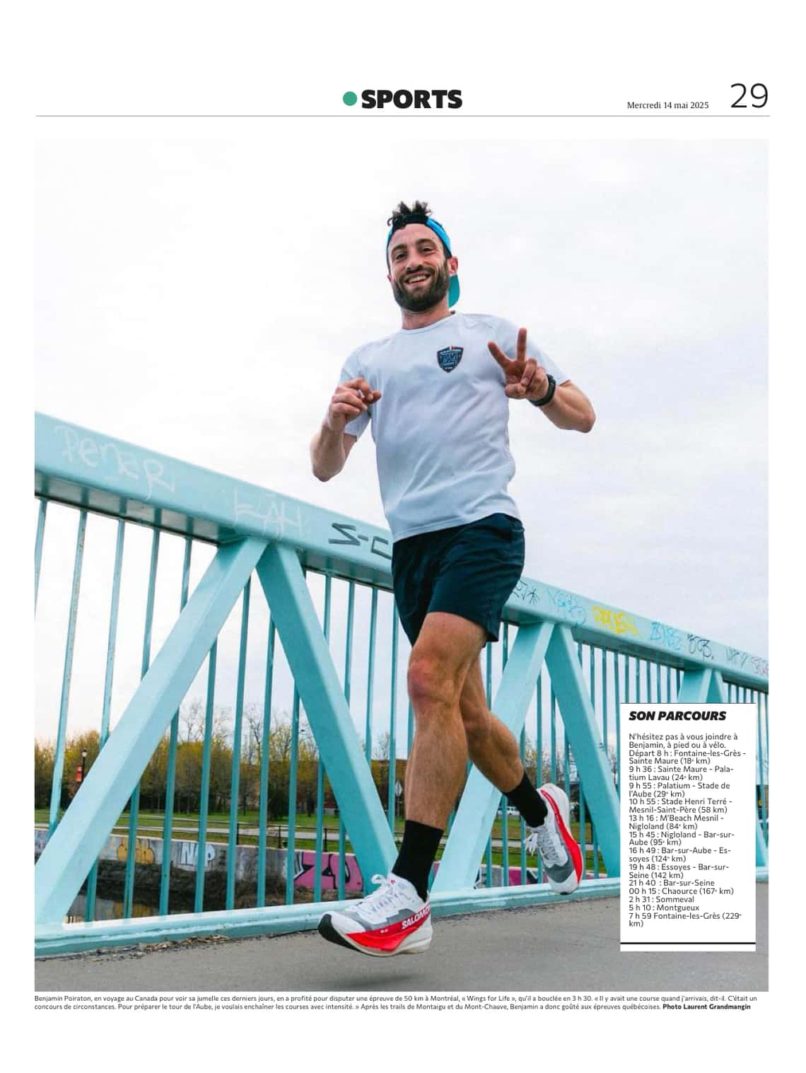 Benjamin Poiraton, l'homme qui ne cesse jamais de courir.