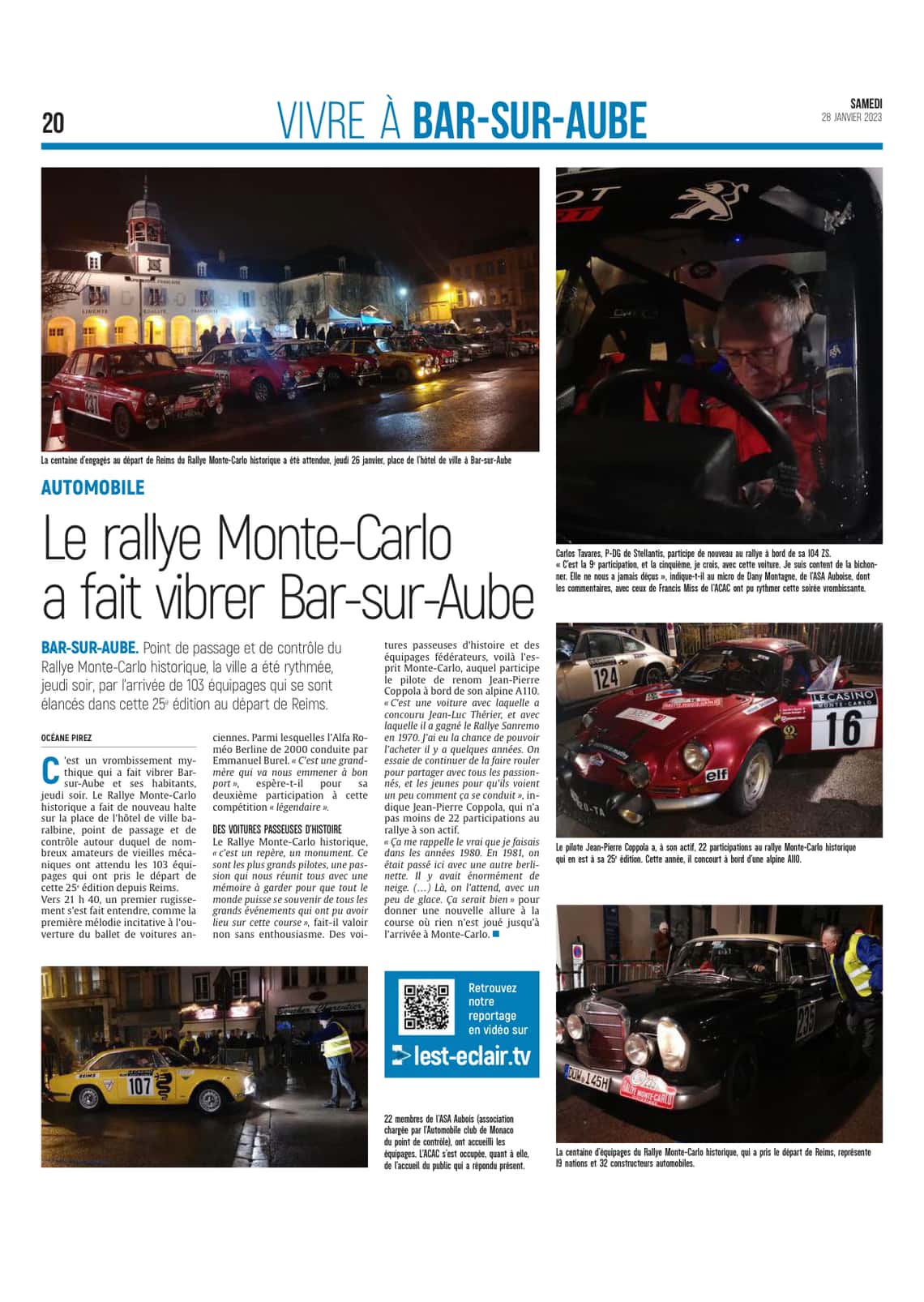 Le rallye Monte-Carlo historique a fait vibrer Bar-sur-Aube