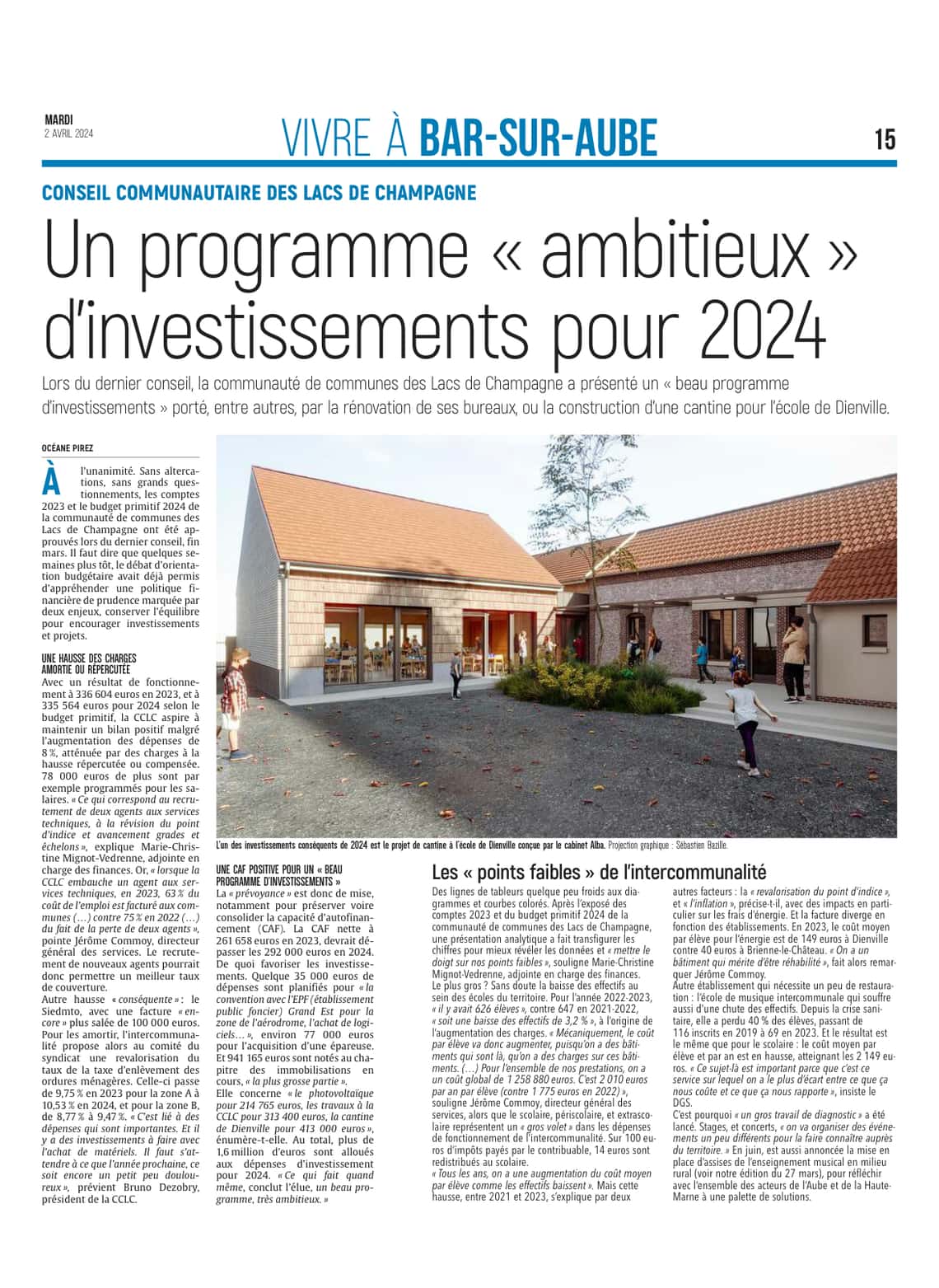 Un programme d’investissements « ambitieux » en 2024