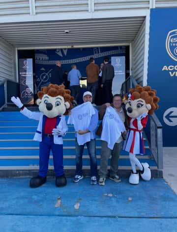 Niglo et Niglotte à l'accueil du match Estac / Boulogne-sur-Mer