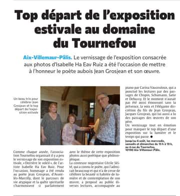 Top départ de l’exposition estivale à Aix-Villemaur-Pâlis