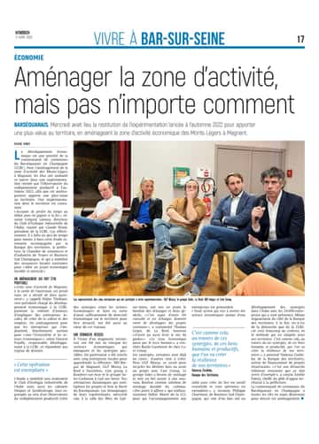 Aménager la zone d’activité, mais pas n’importe comment.