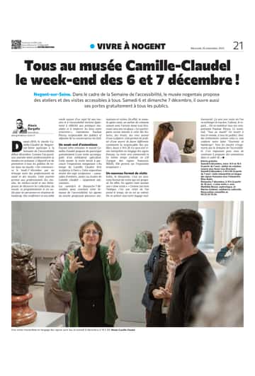 Tous au musée Camille-Claudel le week-end des 6 et 7 décembre !