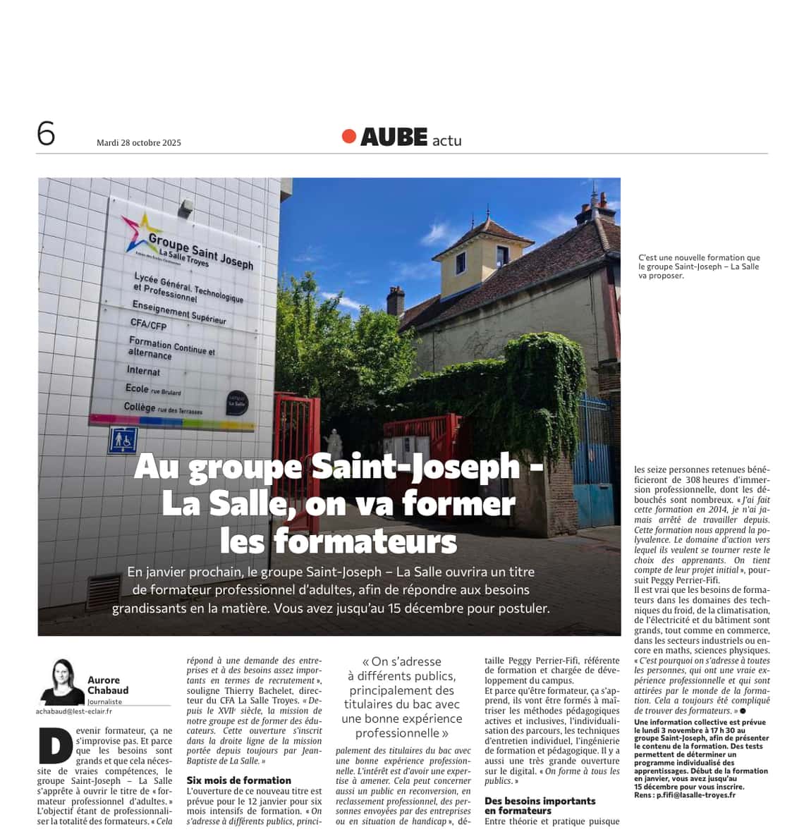 Au groupe Saint-Joseph – La Salle, on va former les formateurs !