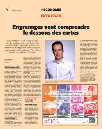 Engrenages organise sa première rencontre en juin avec Franck Tétart.