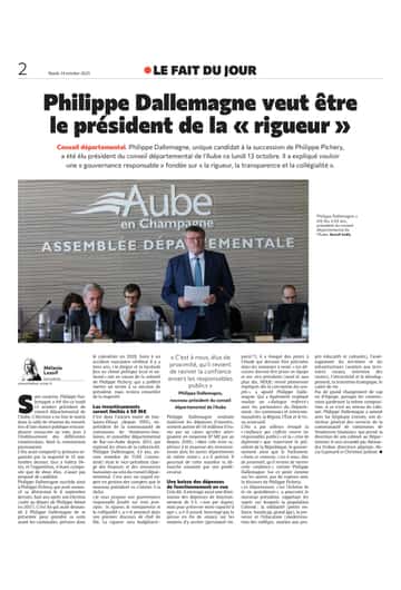 Philippe Dallemagne veut être le président de la « rigueur »