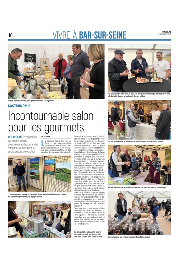 Incontournable salon pour les gourmets aux Riceys