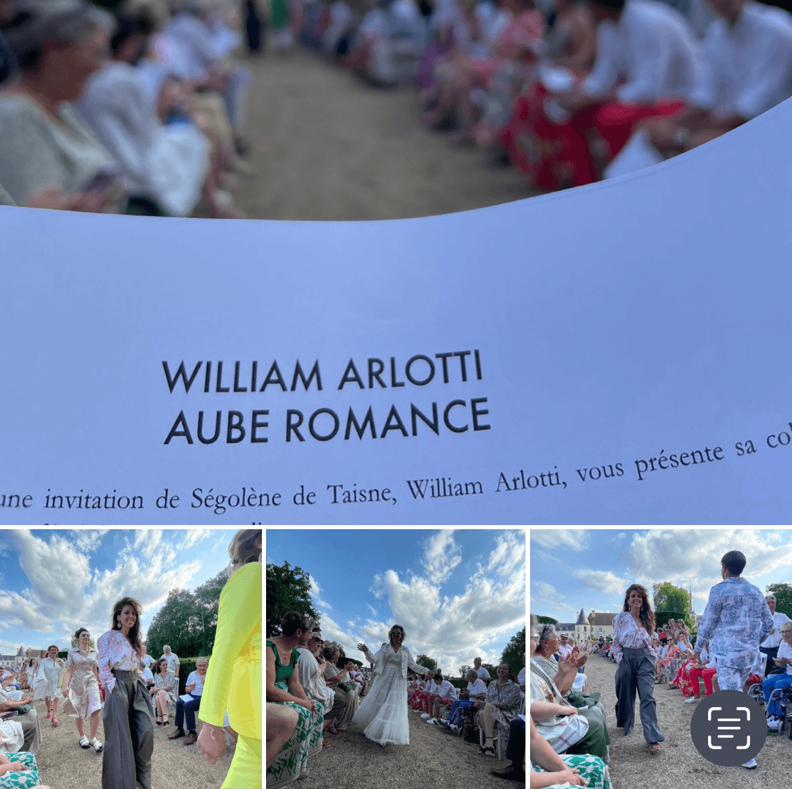Défilé William Arlotti au Château de Riceys-bas.
