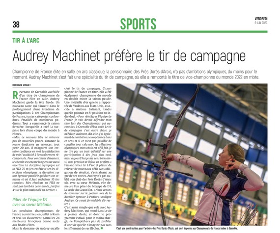 Audrey Machinet préfère le tir de campagne.