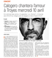 MDB : Calogero chantera l’amour à Troyes mercredi 10 avril