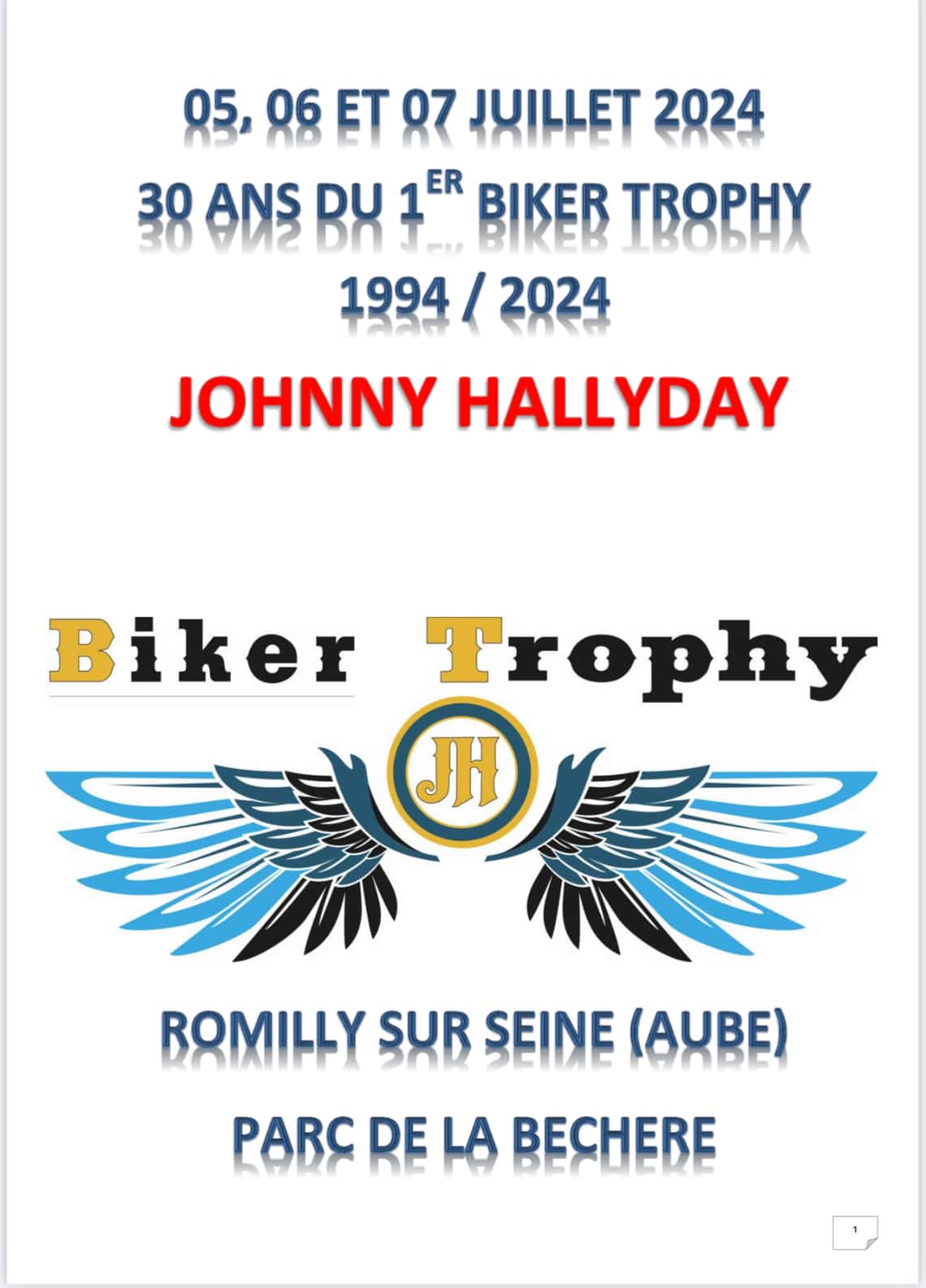 Concert exceptionnel au BYKER TROPHY à Romilly-sur-Seine
