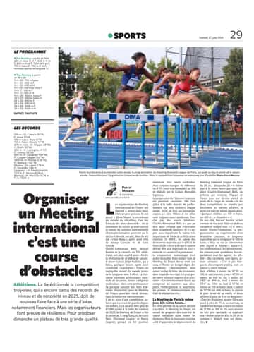 Organiser un Meeting international c'est une course d'obstacles