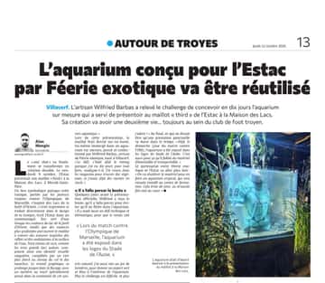 L'aquarium conçu pour l'Estac par Féerie exotique va être réutilisé