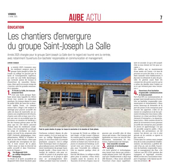 Les chantiers d'envergure du Groupe Saint-Joseph LaSalle