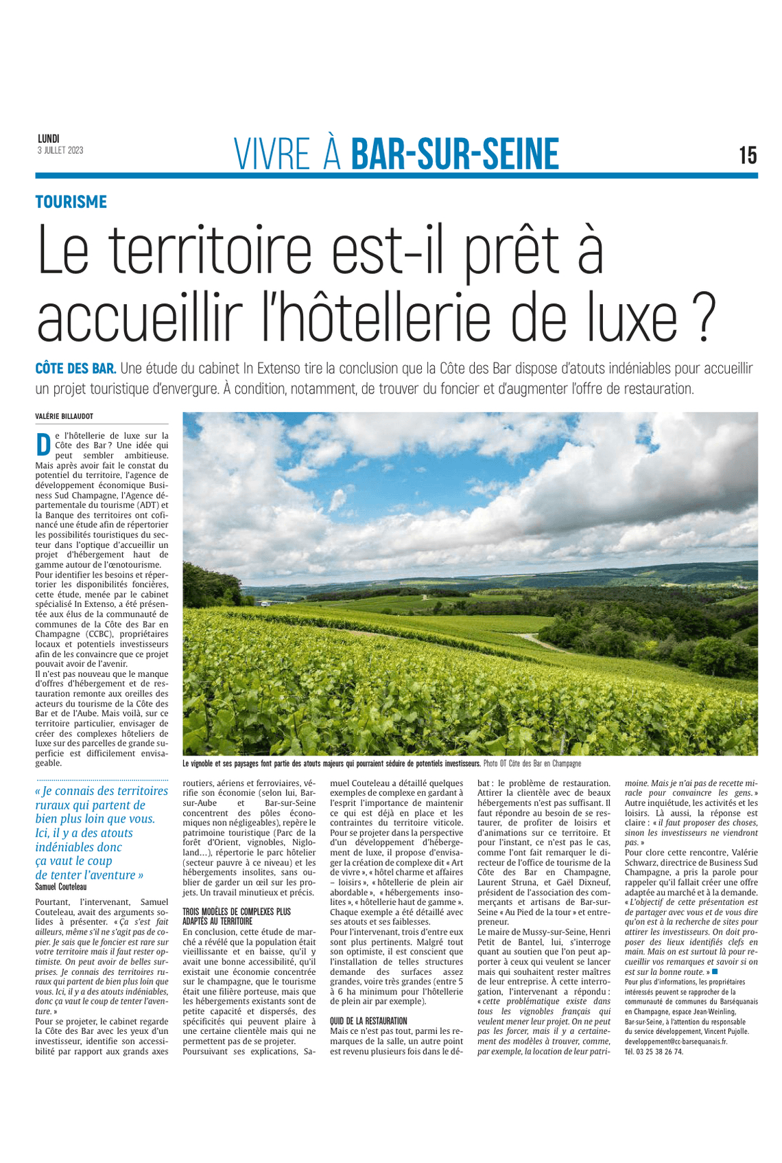 Le territoire est-il prêt à accueillir l'hôtellerie de luxe ?