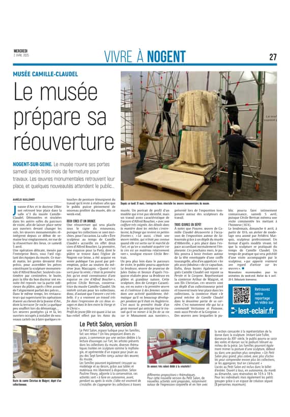 Ce qui vous attend pour la réouverture du musée Camille-Claudel