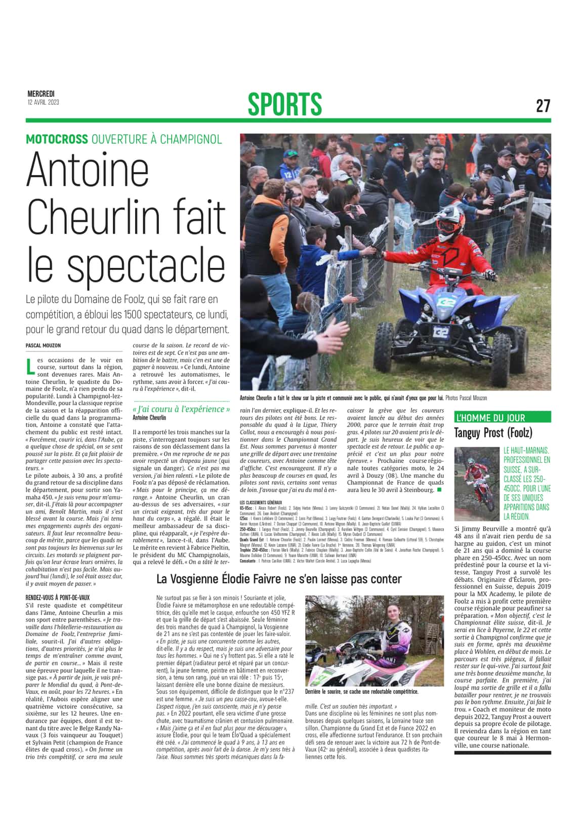Antoine Cheurlin fait le spectacle