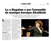 Le Requiem par l'ensemble Akadêmia dans le Nogentais.